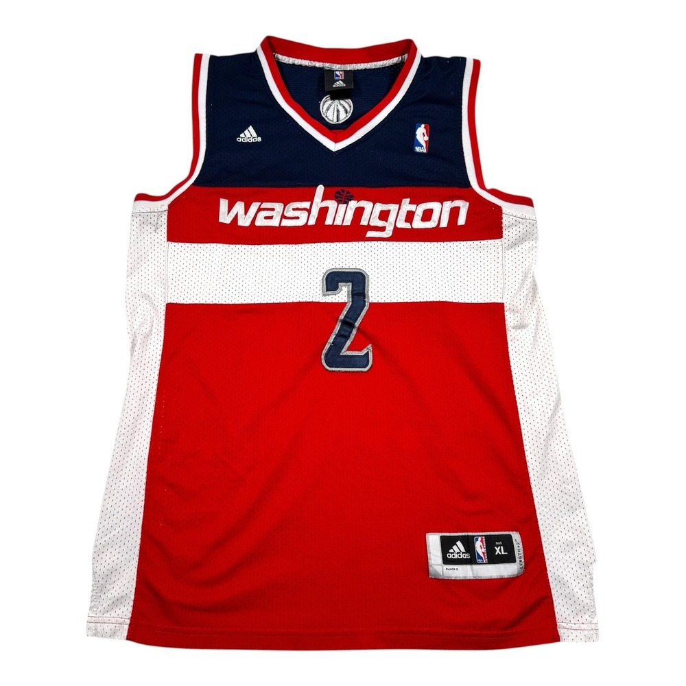 Washington Wizards Jersey Mens XL Red NBA Basketball John Wall 2 Adidas Road
